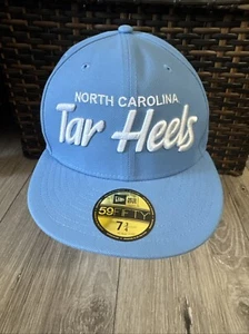 New Era North Carolina Tar Heels 59Fifty Fitted 7-3/4 Carolina Blue Hat - Picture 1 of 14