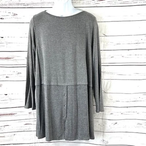 J. Jill Top Women’s XL Gray Tunic Long Sleeves Wearever Collection Stretch - Picture 1 of 12
