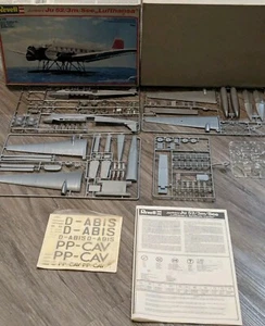 Vintage Revell Airplane Model Junkers Ju 52/3m/See Lufthansa 1/72 Unassembled - Picture 1 of 19