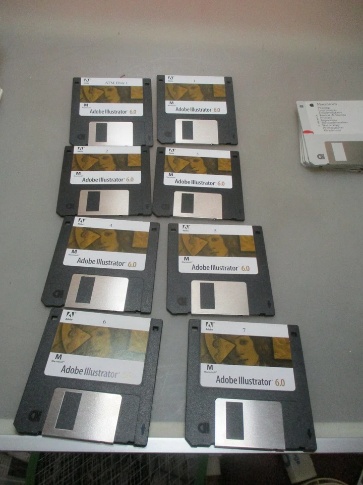 Vintage,Disketten,Software Adobe Illustrator 6.0 Apple Macintosh - Bild 1 von 2