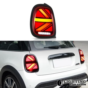 For 14-20 Mini Cooper F55 F56 F57 LED Tail Lights Red Lens Sequential Black Ring - Picture 1 of 17