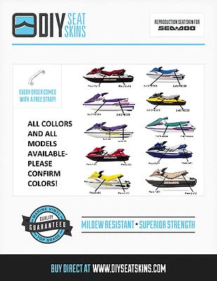 SEA DOO GTS GTI GTX SEA DOO - 任何座椅套皮肤 92 93 94 95 96 97 98 99 00 01 — 第 1/4 张图片