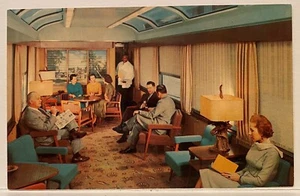 Postal Plateado Ferrocarril Plata Meteoro Tren Club Carro Interior THE SUN LOUNGE - Imagen 1 de 2