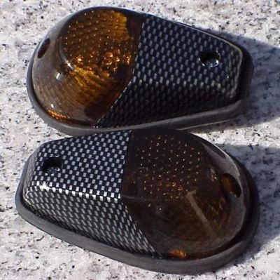 Honda CBR 125 250 300 500 600 650 1000 RR CARBON/SMOKE Flush Mount Turn Signals - Image 1 of 2