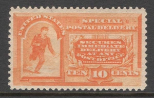1893 US Special Delivery SC E3 10c Orange - Messenger, MLH VF/XF - Picture 1 of 3