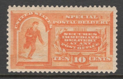 1893 US Special Delivery SC E3 10c Orange - Messenger, MLH VF/XF - Image 1 of 3