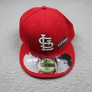 St Louis Cardinals Hat Cap Fitted Red 7 7/8 New Era 59Fifty MLB New - Picture 1 of 8