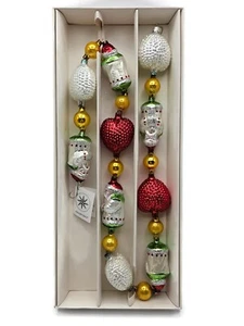 Christopher Radko Santa Hearts Garland Christmas Holiday Tree Ornament 93-076-0 - Picture 1 of 8