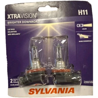 Sylvania H11 Xtravision Headlight Halogen Bulb  H11 2 Pack New Bulbs BP2 - Image 1 of 4