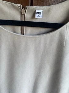 Women’s Uniqlo ColourBlock Sandstone Coloured Dress Size Large - Picture 1 of 4