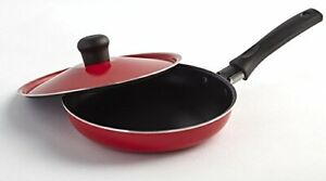 6.3" Non Stick Small Frying Pan Casserole with Lid and Handle, STD, Multicolor