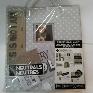 Kit de diario de bolsillo neutral K & Company nuevo sellado 47 piezas - Imagen 1 de 2