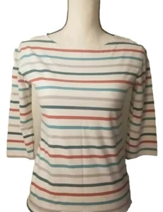 Women's Organic Cotton TOP Seasalt Shirt The Sailor Top 3/4 Sleeves Size 8 - Picture 1 of 8