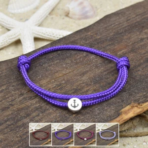 ❦ Armband Fußband KLARA | Segeltau | 3 mm | Slider | Verschiebeknoten | 04 ❦ - Bild 1 von 14