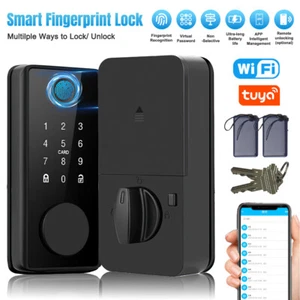 Smart Lock Fingerprint Keyless Entry Door Lock Deadbolt with Apple Home USA - Picture 1 of 17