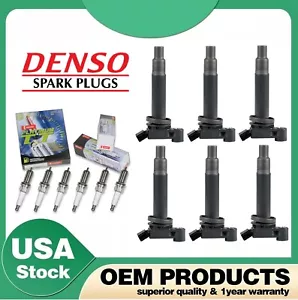 6 set Ignition Coils & OEM Spark Plugs for 1999-2003 Lexus ES300 RX300 V6 3.0L - Picture 1 of 7