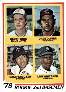 1979 Topps #704 - Rookie 2nd Basemen Iorg, Oliver, Perlozzo, Lou Whitaker - Picture 1 of 2