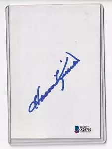 Harmon Killebrew Autographed 4x6 Index Card Beckett Authentic Vertical - Picture 1 of 2