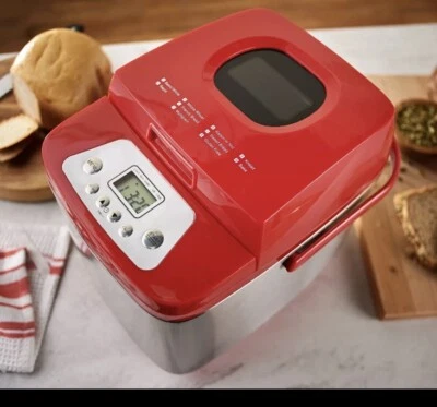 Cook's Essentials Bread Maker 1.5 lb Stainless Steel - Red Brand New In Box - Image 1 of 4