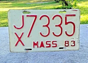 1983 Massachusetts Motorcycle license plate Tag # JX 7335 Expired 3 yrs - Picture 1 of 5