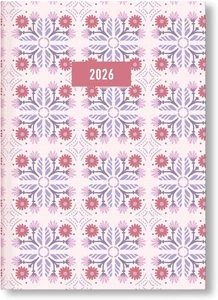 Letts of London Morocco A6 week to view 2026 diary - pink - Picture 1 of 5