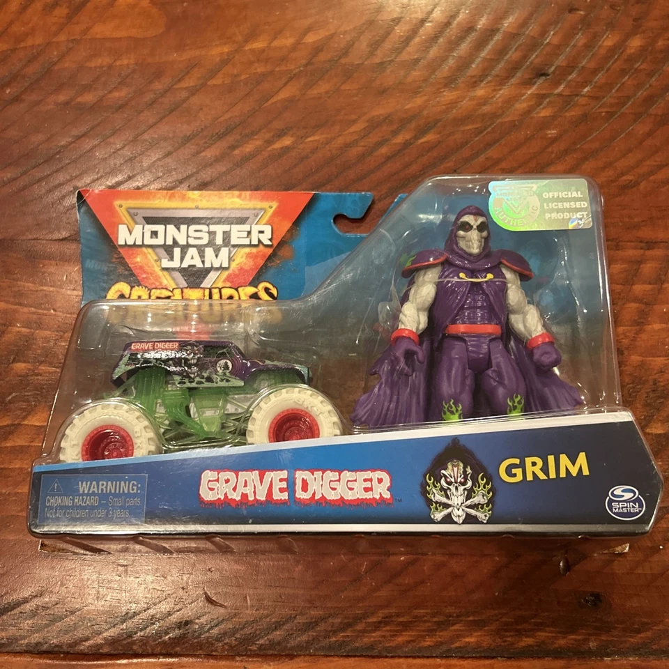 Monster Jam Creatures Grave Digger and Grim Spin Master Sg180