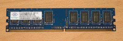 1x 1GB RAM DDR2 Nanya NT1GT64U88D0BY-AD  PC2-6400U - Bild 1 von 2