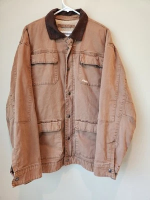 Мужские горы Khakis шерпа с подкладкой холст большой сарай Chore пальто куртка желтовато-коричневый MK - Изображение 1 из 4