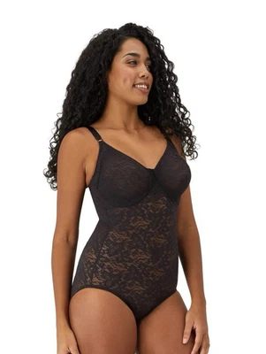 Bali Lace 'N Smooth Body Briefer Shaper UW Cups Sheer Firm Power Wear Women 40C - Image 1 of 4