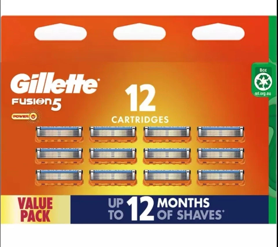 Bulk*Buy! | 1 PACK GILLETTE | Fusion Power 12 Razor Blades Refill Cartriges - image 1 of 1