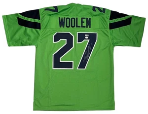 Tariq Woolen Signed Custom Football Jersey Seattle Seahawks NFL JSA COA - Picture 1 of 6