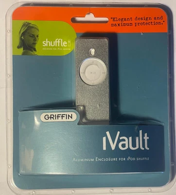 Funda Protectora iVault Plateada Metal Chaqueta Ajuste Recubrimiento Estuche para iPod Shuffle NUEVO Foto 1 de 4