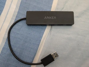 Anker A7516 0.7 ft 4-Port USB 3.0 Ultra Slim Data Hub - Black - Picture 1 of 3