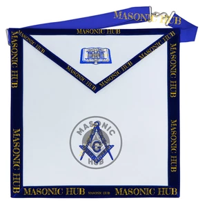 Freemason Chaplain Apron – Texas Regulation Blue Lodge Officer Apron - Picture 1 of 7
