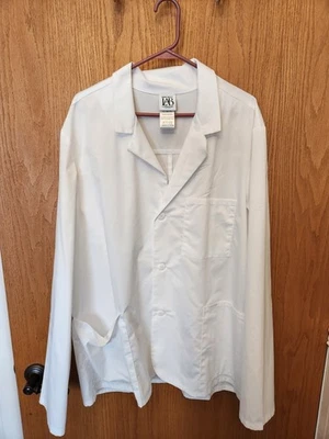 Cherokee Mens Lab Coat 30" Men's Consultation White Coat Durable Size XL - Image 1 of 4
