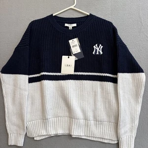 Wear by Erin Andrews Damen MLB New York Yankees Strick Pullover Navy XS - Bild 1 von 7