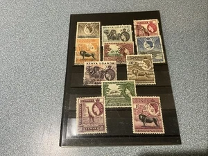 KENYA UGANDA TANGANYIKA 1954-58 AFRICAN FAUNA 11 STAMP USED - Picture 1 of 6