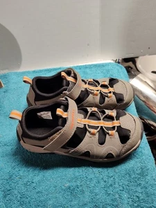 Merrell Hydro Teton Gunsmoke/Orange Hiker Sandal Boys Size 2 - Picture 1 of 8