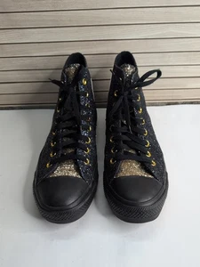 Converse Chuck Taylor All Star Men Lift Platform HI GLITTER Black, Size 9  - Picture 1 of 14
