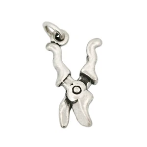 Pruning Shears 3D 925 Solid Sterling Silver Charm Pruners Clippers Secateurs - Picture 1 of 5