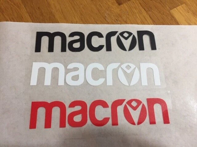 MACRON PATCH FLOCAGE PUBLICITAIRE - 10.5 CM PAR 2 CM - Photo 1/1