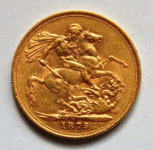 Australia. 1875 Sydney - St George Sovereign. Part Lustre - VF/gVF - Imagen 1 de 2