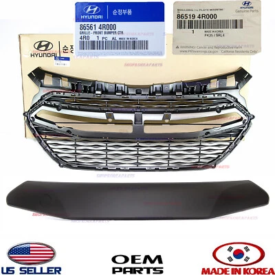 Parachoques delantero genuino rejilla radiador + moldura central OEM Sonata Hybrid 2011-15 Foto 1 de 3