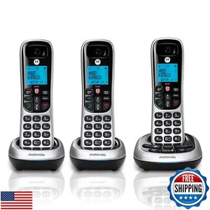 Motorola CD4013 Cyfrowy telefon bezprzewodowy z sekretarką z 3 słuchawkami - Zdjęcie 1 z 5