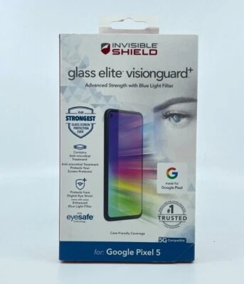 ZAGG Glass Elite VisionGuard+ Screen Protector for Google Pixel 5 - Clear - Image 1 of 3