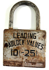 Antique Locksmith Padlock lock Advertising Store Display Sign