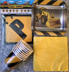 CONSTRUCTION Birthday Party Decoration Kit 8 w/ Banner FREE U.S. Ship ! - Picture 1 of 1
