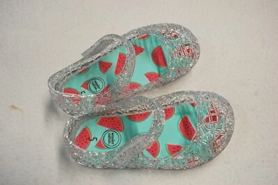 Baby Girls Summer Shoes CLEAR GEL MARY JANE'S Easy Fasten Strap SIZE 5 - Image 1 of 2