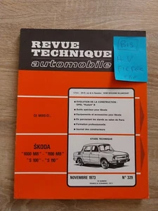REVUE TECHNIQUE SKODA S 110 R Coupe 1000 1100 MB S 100 S 110 MBG MBX L LS - Picture 1 of 12