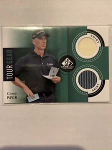 COREY PAVIN DUAL TOURNAMENT USED SHIRT RELIC - 2013 SP TOUR GEAR #TG-CP - Picture 1 of 2